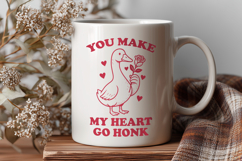 Goose Love SVG PNG | You Make My Heart Go Honk Valentine Art Product Image 3