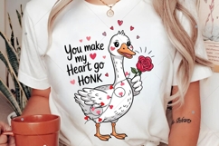 You Make My Heart Go Honk, Funny Anniversary Shirt Design Product Image 2