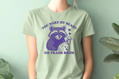 You Make My Heart Go Trash Boom Trendy Raccoon SVG PNG Print Product Image 2