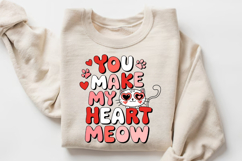You Make My Heart Meow Sublimation PNG Design Product Image 3