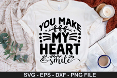 You Make My Heart Smile SVG - Valentine's Day Design Product Image 1
