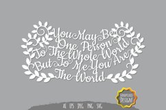 You are The World Papercut SVG Product Image 2
