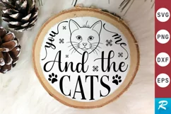 You Me And The Cats SVG ,Christmas SVG Design Product Image 1