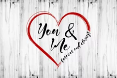 You & Me SVG | Valentine SVG | Love SVG | Heart Shape SVG Product Image 2