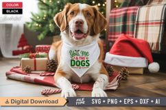 You Me &amp; the Dogs SVG | Christmas Dog Bandana SVG Product Image 3