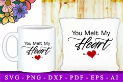You Melt My Heart, Farmhouse SVG , Wedding Sign, Valentine Product Image 2