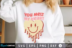 You Melt My Heart SVG, Valentine's Day SVG Design Product Image 1