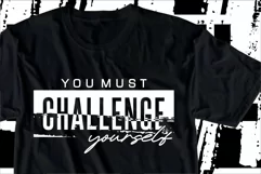 You Must Challenge Yourself SVG, Fitness SVG, GYM Workout Product Image 1