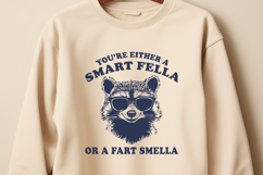 Funny Raccoon Meme SVG, Smart Fella or Fart Smella PNG Print Product Image 2