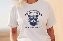 Funny Raccoon Meme SVG, Smart Fella or Fart Smella PNG Print Product Image 3