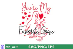 You’re My Favorite Goose SVG Cute Valentine Goose Couple Product Image 1