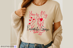 You’re My Favorite Goose SVG Cute Valentine Goose Couple Product Image 4