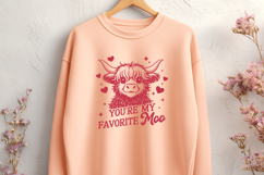 You’re My Favorite Moo SVG Highland Cow Valentine Cute PNG Product Image 2