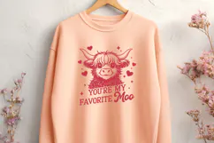 You’re My Favorite Moo SVG Highland Cow Valentine Cute PNG Product Image 2