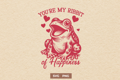 You’re My Ribbit of Happiness SVG Frog Valentine Cute PNG Product Image 1