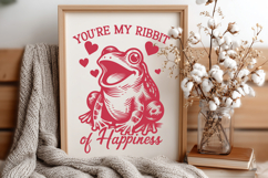 You’re My Ribbit of Happiness SVG Frog Valentine Cute PNG Product Image 3