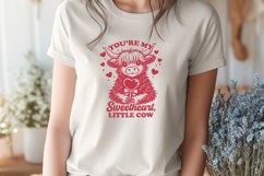 Romantic Highland Cow SVG PNG Bundle, Valentine Cow Designs Product Image 7