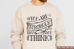 You&#039;re stronger than you think SVG, Christian SVG Desi Product Image 1