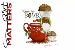 You're The Bomb Santa Gnome - 300 DPI - Sublimation Product Image 2