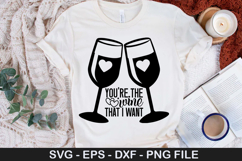 Valentine Wine SVG Design - Wine never broke my heart Product Image 4