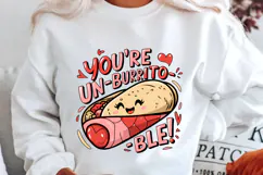 You’re Un Burrito Ble Valentine Sublimation PNG Design Product Image 2