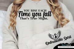 You Rise Each Time You Fall Sleeve SVG, Motivational SVG Product Image 2