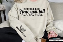 You Rise Each Time You Fall Sleeve SVG, Motivational SVG Product Image 1