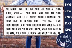 You Shall Love The Lord Verse Christian Farmhouse Sign Svg Product Image 1
