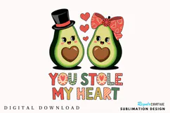 You Stole My Heart, Valentine Day Sublimation PNG Product Image 1