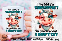 Funny cow sublimation, Funny sarcastic quotes Product Image 1