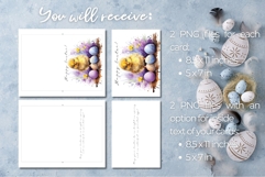 Easter Card PNG. Watercolor Easter Bunny Spring Printable Product Image 2