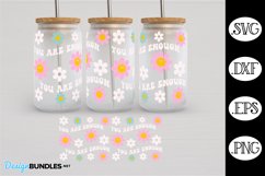 You Are Enough Retro Wrap For 16 oz Can Glass SVG Product Image 1