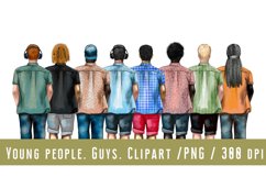 Young People Guys Boy Clipart African-American European Guys Product Image 1