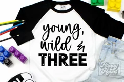 Young Wild Three SVG PNG - 3rd Birthday Girl - Three Nager Product Image 4