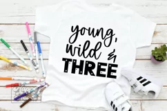 Young Wild Three SVG PNG - 3rd Birthday Girl - Three Nager Product Image 3