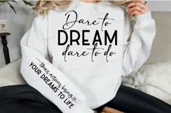 Dare To Dream Dare Sleeve SVG, Motivational SVG Design Product Image 3