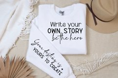 Write Your Own Story Sleeve SVG, Motivational SVG Design Product Image 3