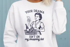 Your Drama Isn’t on My Shopping List SVG | Funny Retro Woman Product Image 2