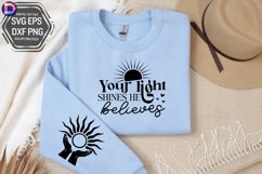 Your light shines Sleeve SVG, Motivational Sleeve SVG Product Image 2