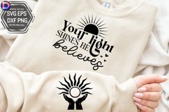Your light shines Sleeve SVG, Motivational Sleeve SVG Product Image 1