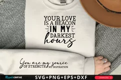 Your Love Is A Beacon Sleeve SVG, Mother's Day SVG Design Product Image 1