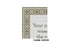 Your opinion sarcastic kitchen quote cross stitch pattern - Tango Stitch