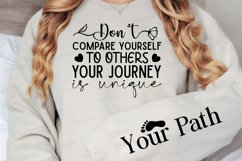 Don't Compare Yourself Sleeve SVG, Inspirational SVG Design Product Image 3