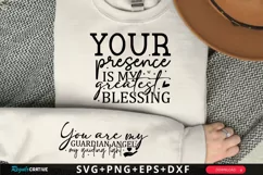 Your Presence Is My Sleeve SVG, Mother's Day SVG Design Product Image 1