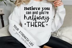 Believe You Can And Sleeve SVG, Motivational SVG Design Product Image 3