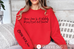 Your voice is a melody sing it loud and proud Sleeve SVG Product Image 2