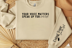 Your Voice Matters Speak Up for What&#039;s Right Sleeve SVG Product Image 2