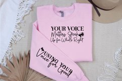 Your Voice Matters Speak Up for What&#039;s Right Sleeve SVG Product Image 2