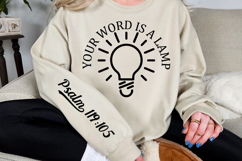 Your word is a lamp Sleeve SVG Design Product Image 3