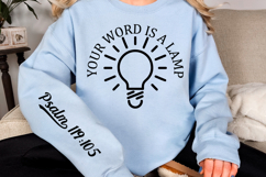 Your word is a lamp Sleeve SVG Design Product Image 2